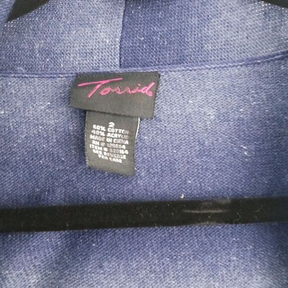 Torrid blue Ombre open front high low vest size 2X - Picture 3 of 5